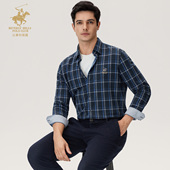 比华利保罗男衬衫 商务休闲上衣外套 男士 秋季 新款