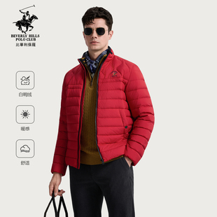 【不易跑朵绒】比华利保罗秋冬新款男款白鸭绒羽绒服立领排骨服