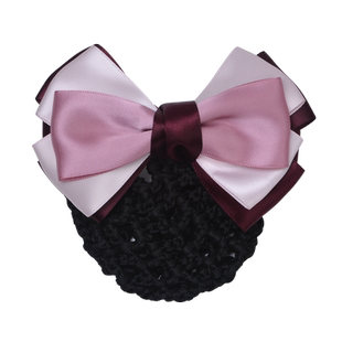 酒红粉色银行领花头花职业女邮政信用社美容师工作上班衬衣领发夹