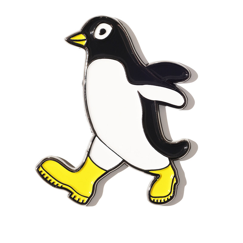 buttgoods原创穿雨靴的企鹅合金属冰箱贴趣味卡通插画艺术现代ins