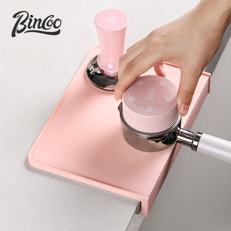 Bincoo压粉垫意式咖啡机手柄防滑矽胶垫吧台转角收纳垫布粉器套装
