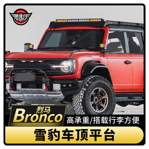 适用于烈马BRONCO改装TUFF FAB雪豹车顶平台行李框架侧边爬梯