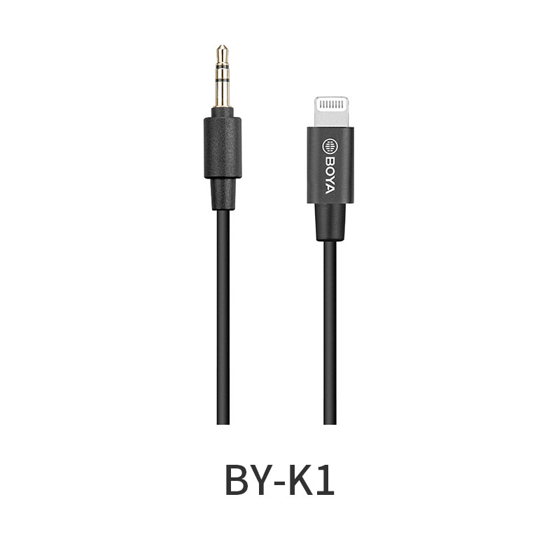 BOYA博雅麦克风手机转接线专用苹果安卓云台音频BY-K1 K2