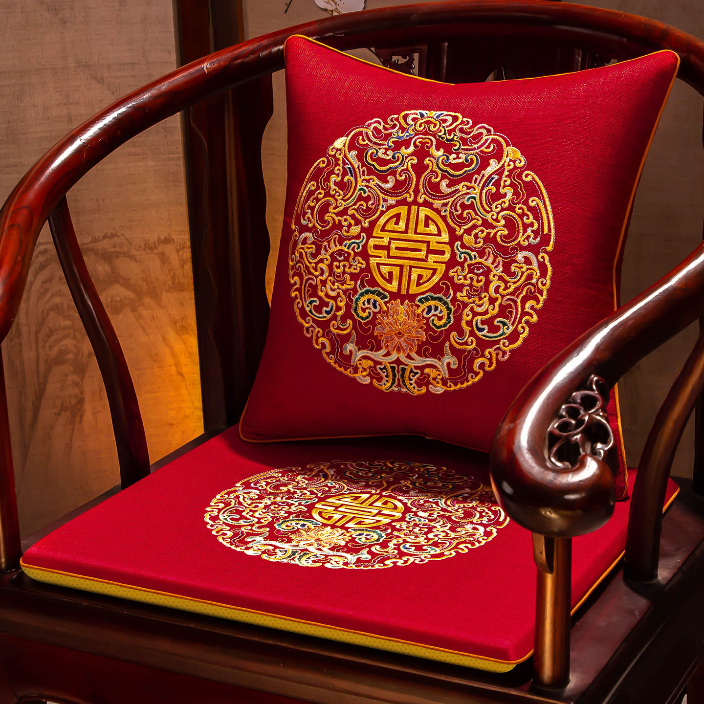 中式坐垫椅子垫红木沙发垫防滑
