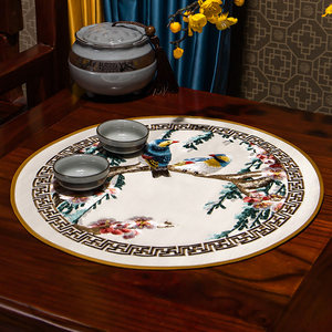 中式餐垫隔热垫刺绣欧式茶几托盘