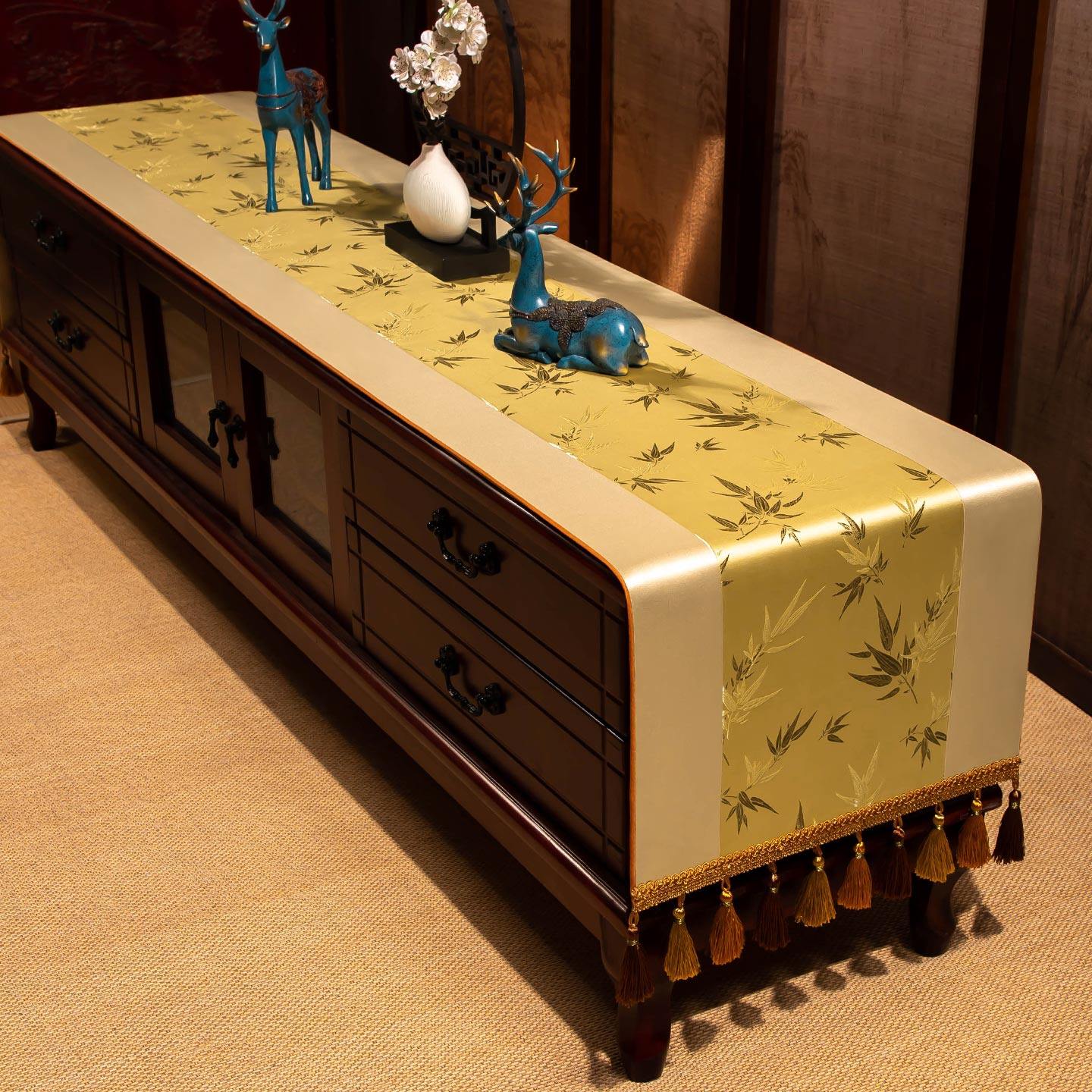 新中式电视柜桌布轻奢高级感长方形餐桌垫布斗柜盖布盖巾茶几台布,居家布艺,桌布,淘宝优惠券,粉丝福利购,淘宝优惠卷