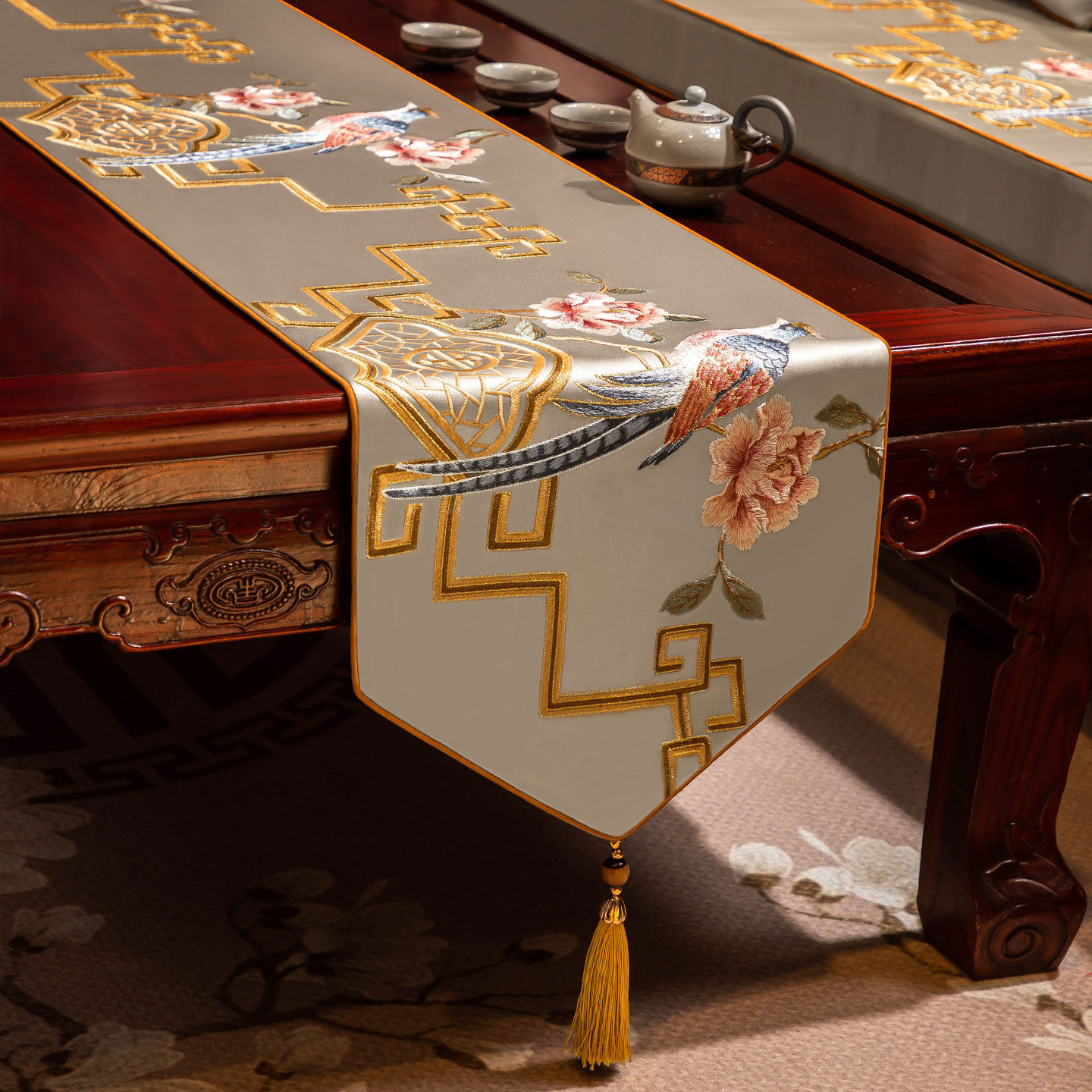 中式禅意桌布防水高级茶几桌旗布艺茶席茶巾垫布轻奢高端茶桌桌垫,居家布艺,办公桌垫,淘宝优惠券,粉丝福利购,淘宝优惠卷