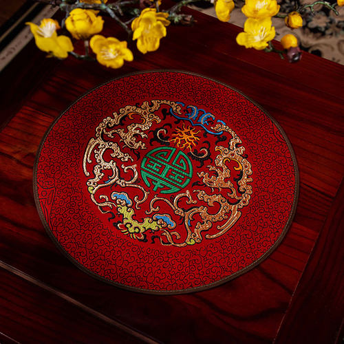 新中式加厚餐垫家用餐布垫布艺烟灰缸垫防烫托盘垫碗垫防滑花瓶垫