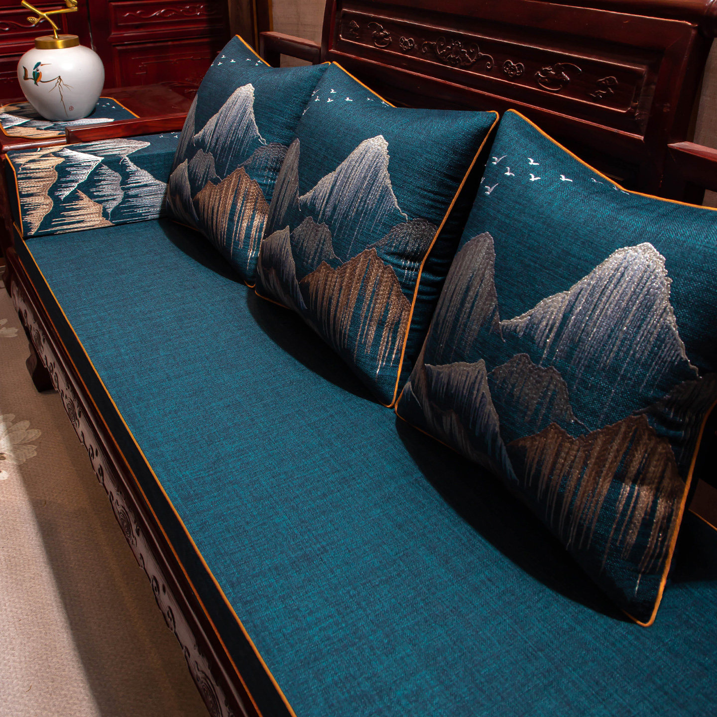 定做乳胶红木沙发垫子新中式实木防滑坐垫椰棕垫加硬订制海绵座垫,居家布艺,椅垫,淘宝优惠券,粉丝福利购,淘宝优惠卷