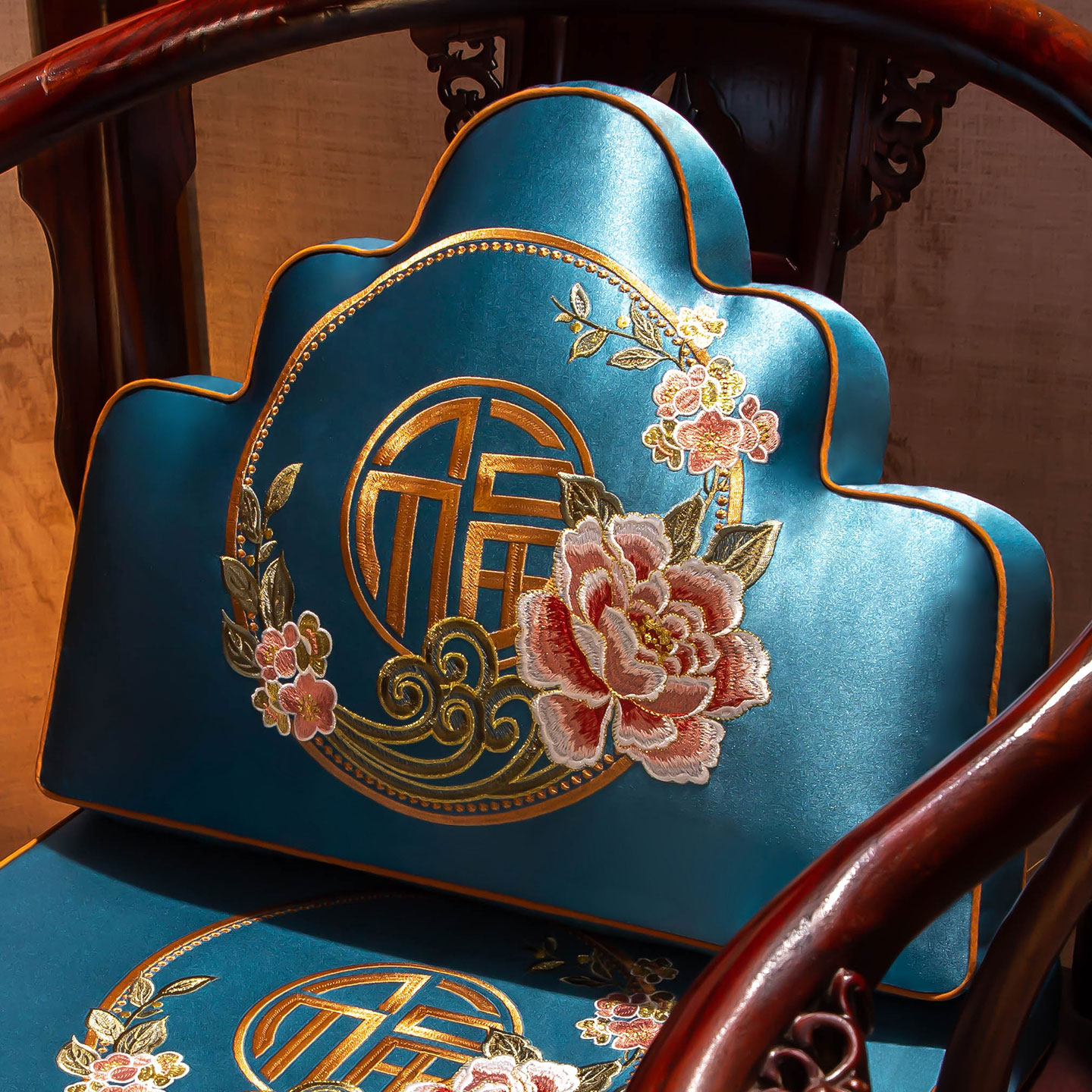 中式靠山靠枕高档沙发客厅抱枕