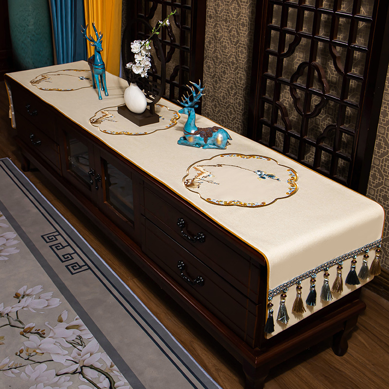 新中式电视柜盖布鞋柜长方形桌布