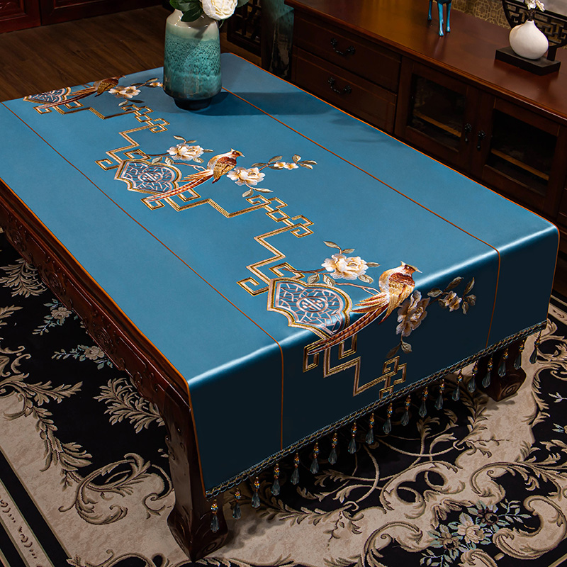 茶几桌布中式电视柜盖巾家用