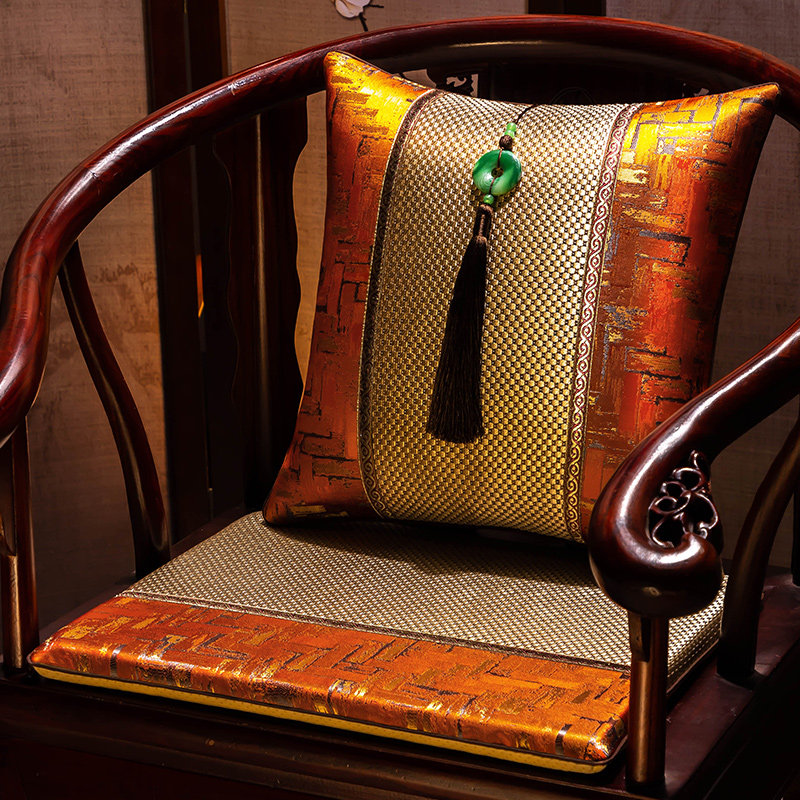 新中式坐垫夏季凉垫屁垫透气冰藤凉席红木圈椅垫子餐椅茶椅海绵垫,居家布艺,沙发垫,淘宝优惠券,粉丝福利购,淘宝优惠卷