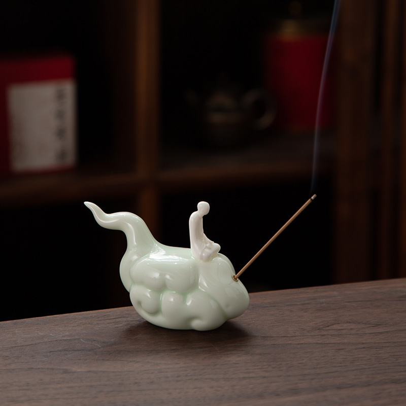德化陶瓷香插摆件装饰礼品