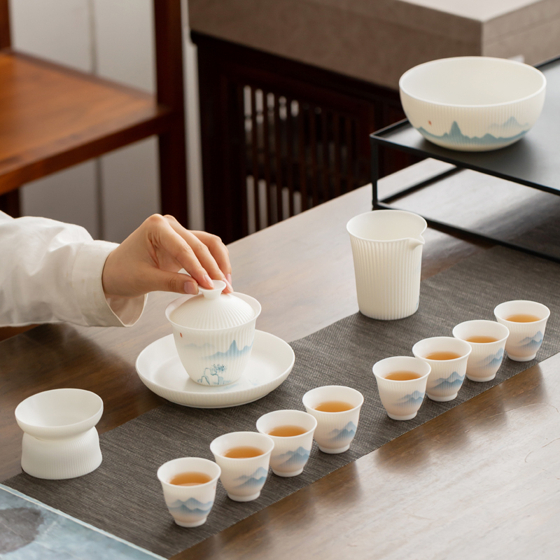德化陶瓷张丽娇手绘茶具套装