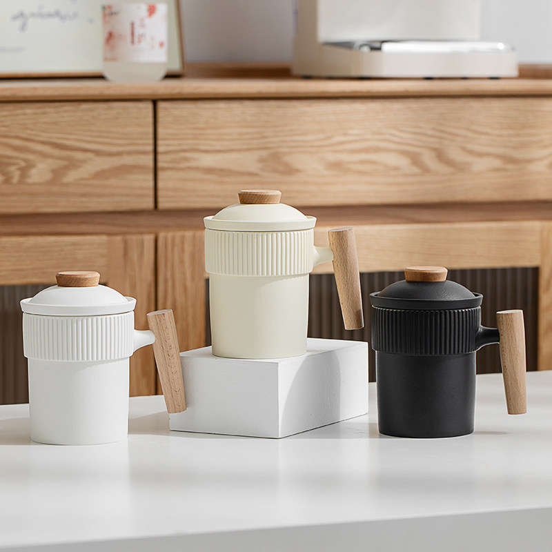 德化陶瓷北欧现代哑光质感马克杯