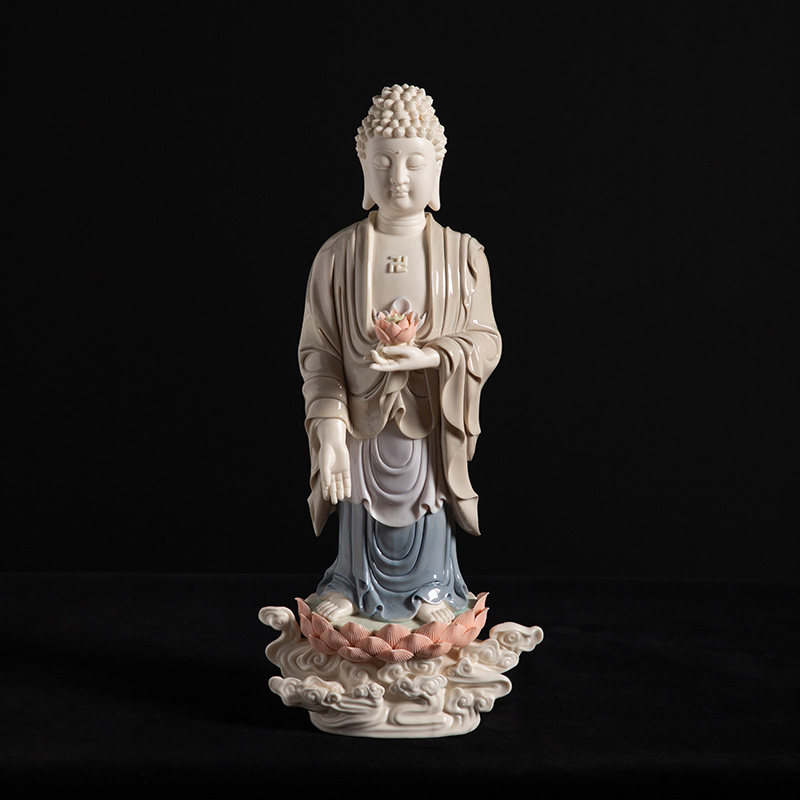 德化陶瓷 西方三圣 桌面摆件客厅装饰玄关电视柜工艺品家居饰品
