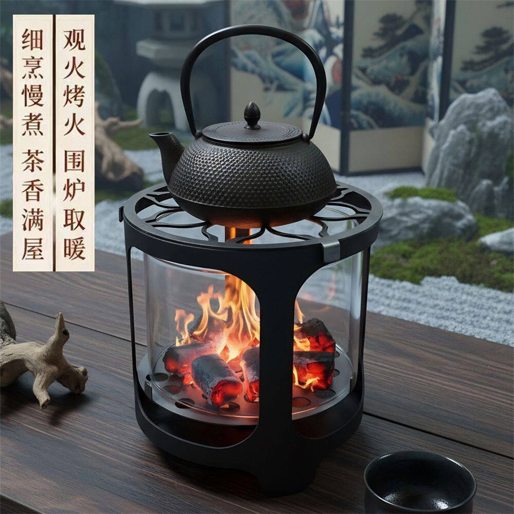 家用耐高温玻璃观火炭炉