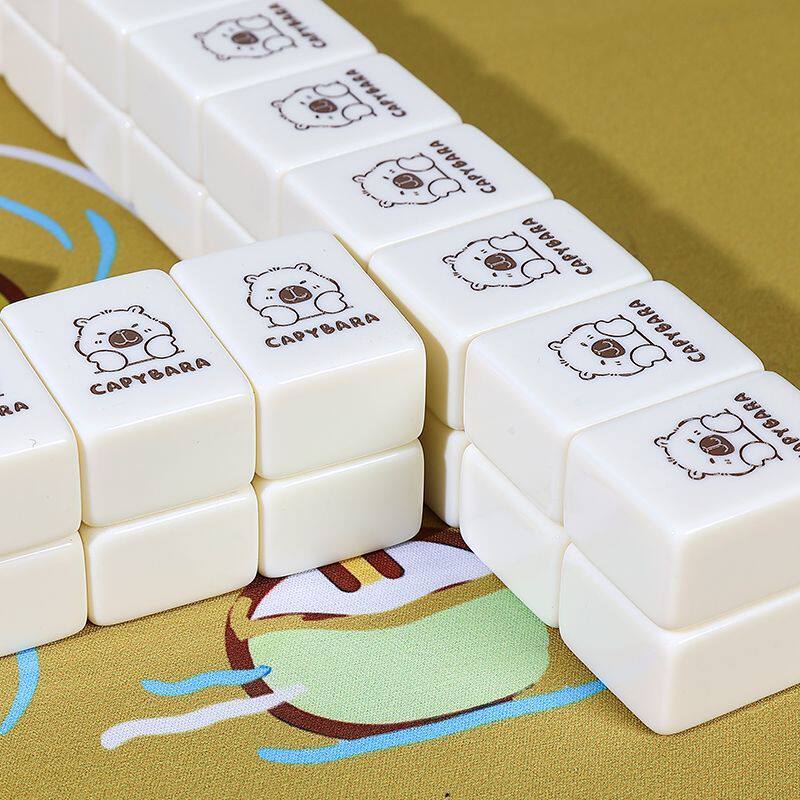 家用手搓麻将牌象牙色卡