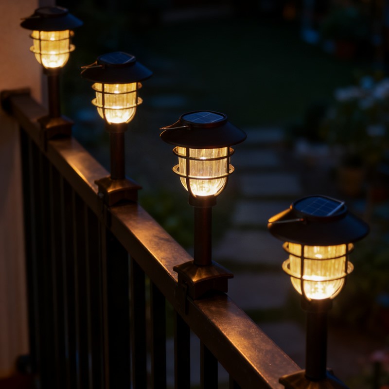 太阳能户外栏杆绑带氛围装饰灯庭院阳台露台护栏花园免接线草坪灯