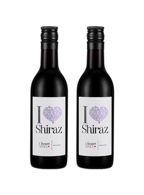 原瓶进口爱嗨西拉干红葡萄酒小支微醺新年热红酒187ml*2