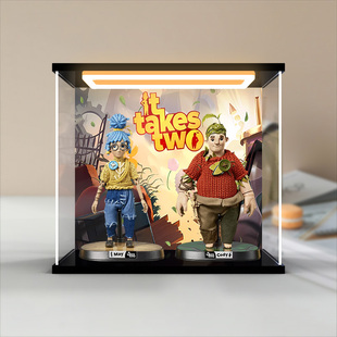 适用共鸣gong 双人成行 潮玩公仔专用模型亚克力灯光展示柜收纳盒