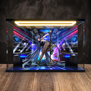 适用FREEing 碧蓝航线 新泽西 花园 兔女郎 手办灯光亚克力展示柜