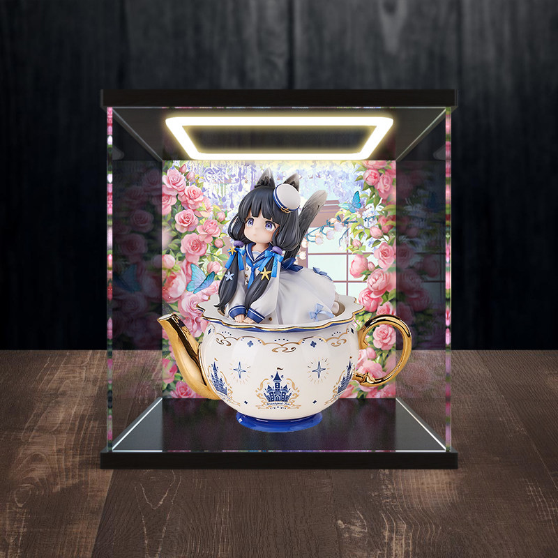 适用RIBOSE 核糖 茶会猫 茶壶喵 奶牛猫 影法师回型灯防尘展示盒