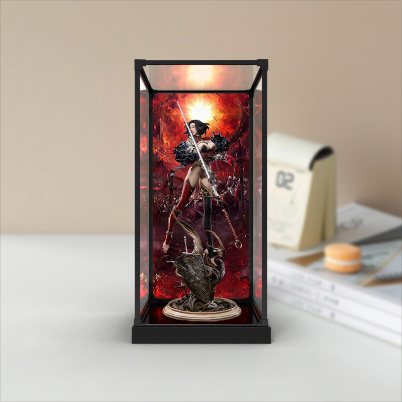 适用否极AMERFORT 星轮系列 献祭骑士法艾拉手办合金框收纳展示柜