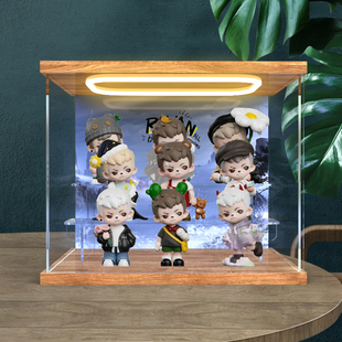 适用rayan万物生长盲盒可爱娃娃摆件潮玩手办回型灯亚克力展示柜