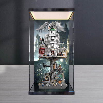 亚克力展示柜适用积木76417古灵阁哈利波特巫师银行 防尘收纳架