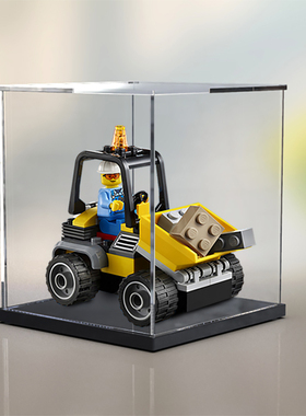 亚克力展示盒 适用乐高60284道路工程车透明盒子防尘罩手办收纳盒
