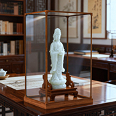 亚克力罩防尘架古董花瓶玉石文玩佛龛佛像宝笼玻璃罩透明展示柜盒