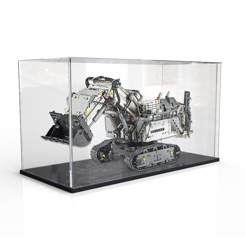 佳寻展示盒 乐高42100利勃海尔r9800挖掘机积木模型亚克力防尘罩