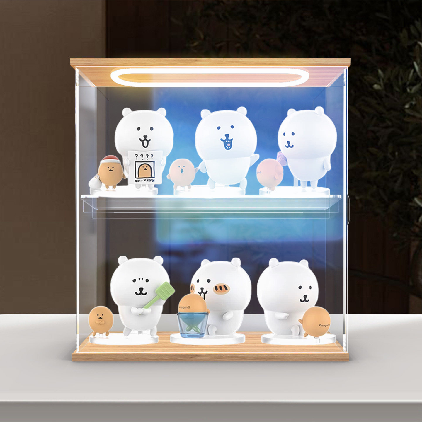 适用MINISO名创优品Joke Bear与鼹薯饼系列手办盲盒亚克力展示柜
