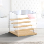 泡泡玛特展示盒盲盒架子收纳手办娃娃模型透明防尘柜亚克力佳寻