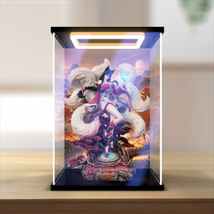 佳寻英雄联盟集美殿堂联名款九尾妖狐阿狸手办防尘罩回灯款展示柜