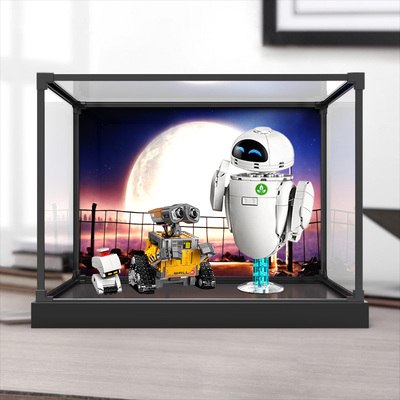 亚克力展示盒适用于乐高43279瓦力和伊娃模型收纳高透明防尘罩子