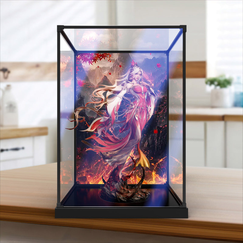 适用否极 New Era系列 完美世界 剧场版火灵儿合金框亚克力展示柜图片