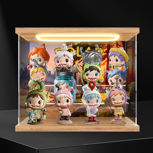 适用 泡泡玛特POLAR第二季 林边秘径系列手办盲盒摆件灯光展示柜