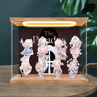 适用泡泡玛特SKULLPANDA进退之门系列手办sp盲盒场景收纳展示盒