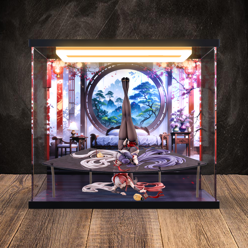 适用AniGame碧蓝航线松戏梅应瑞其上&肇和其下亚克力回型灯展示柜