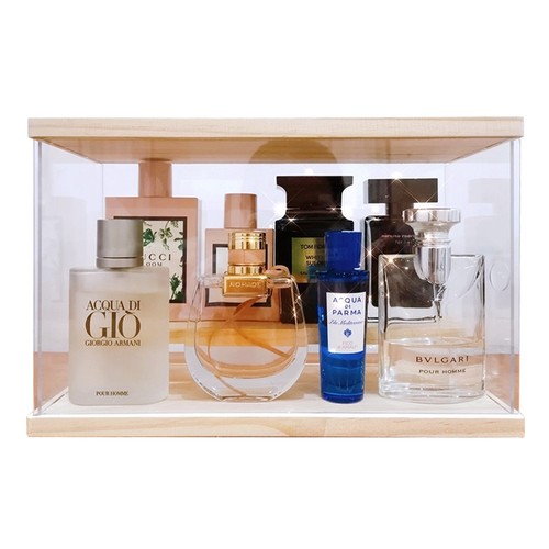 香水带盖护肤品展示柜