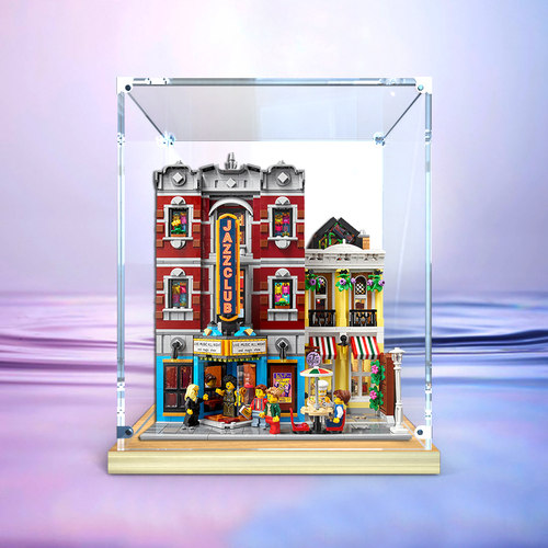 适用展示盒10312乐高亚克力木质