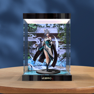 适用Myethos 绷坏3 符华 云墨丹心 手办亚克力主题背景灯箱展示柜