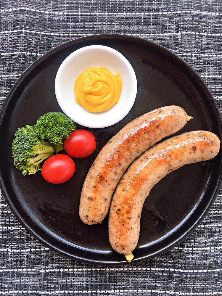 德式罗勒叶香肠肉肠腊肠800g烧烤火腿肠热狗手工商用德国风味香肠