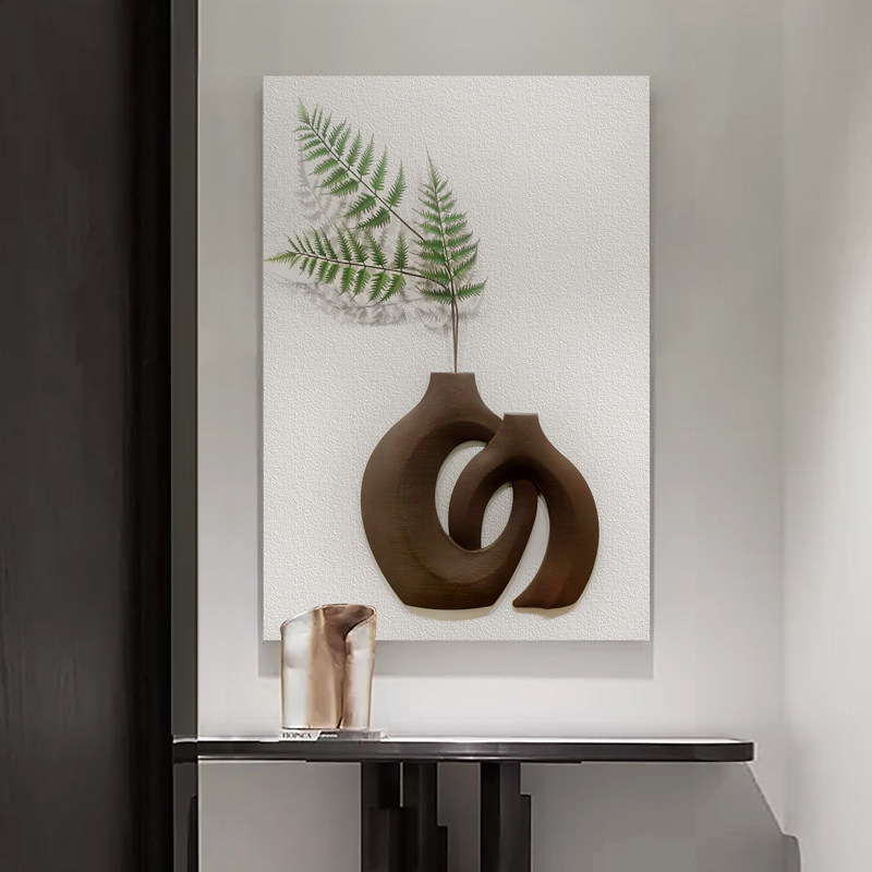 自然清新,绿植装饰画点缀你的空间!简约现代入户玄关创意装饰画