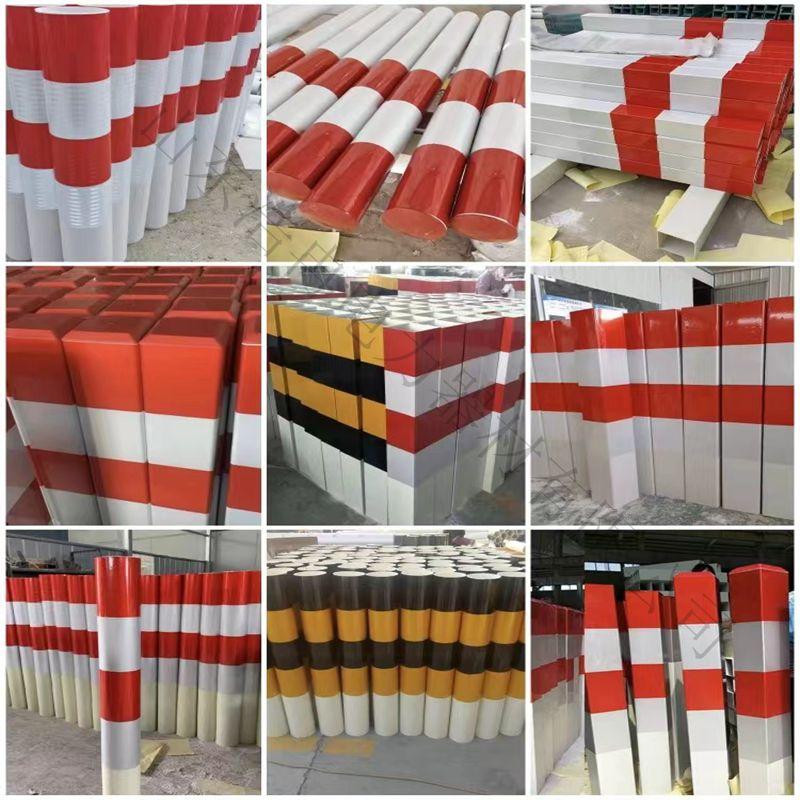 固定桩钢管路桩红白黄黑警示桩