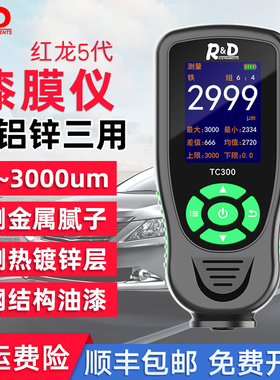 红龙五代漆膜仪汽车检测钢结构漆膜测厚仪高精度油漆镀锌层测厚仪