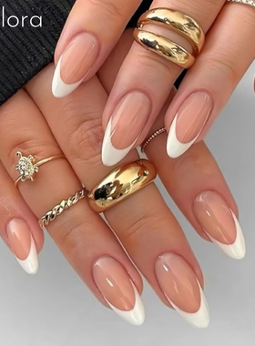 【经典法式2.0】纯手工定制穿戴甲ins小红书高级小众杏仁成品美甲